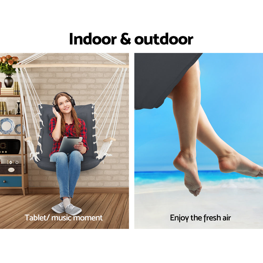 Armadale Hammock Hanging Swing Chair - Grey